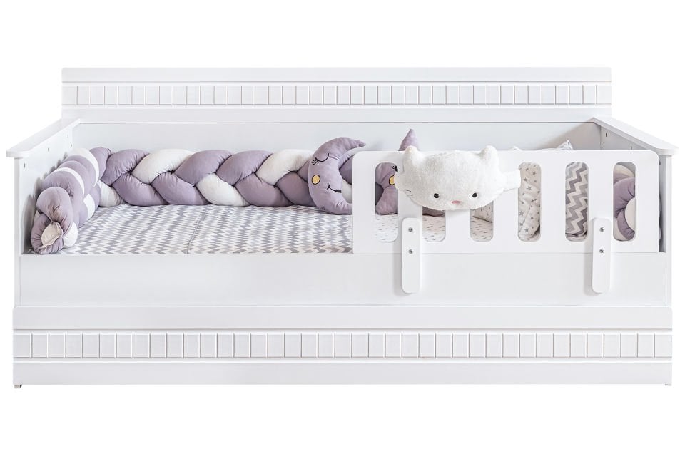 Bakü Yavrulu Montessori Karyola - Beyaz