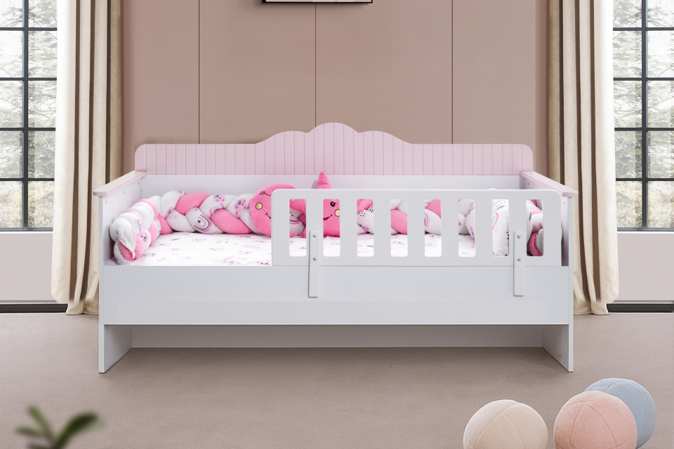 Flower Montessori Karyola - Yavrusuz Pembe