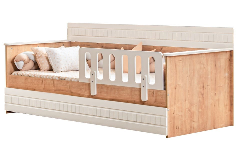 Bakü Yavrulu Montessori Karyola, Ceviz - Krem