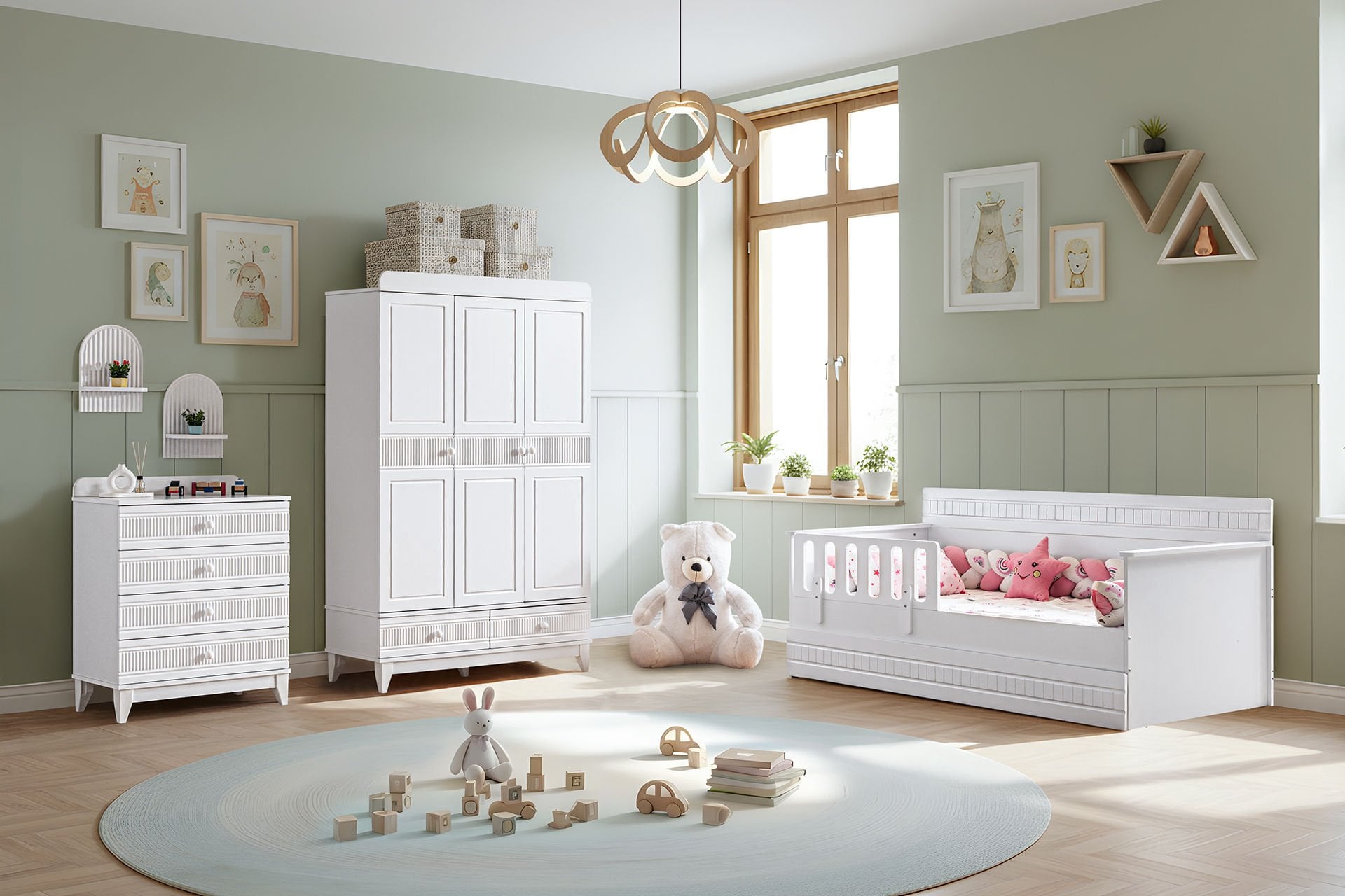 Bakü Çocuk Odası Takımı - Beyaz
