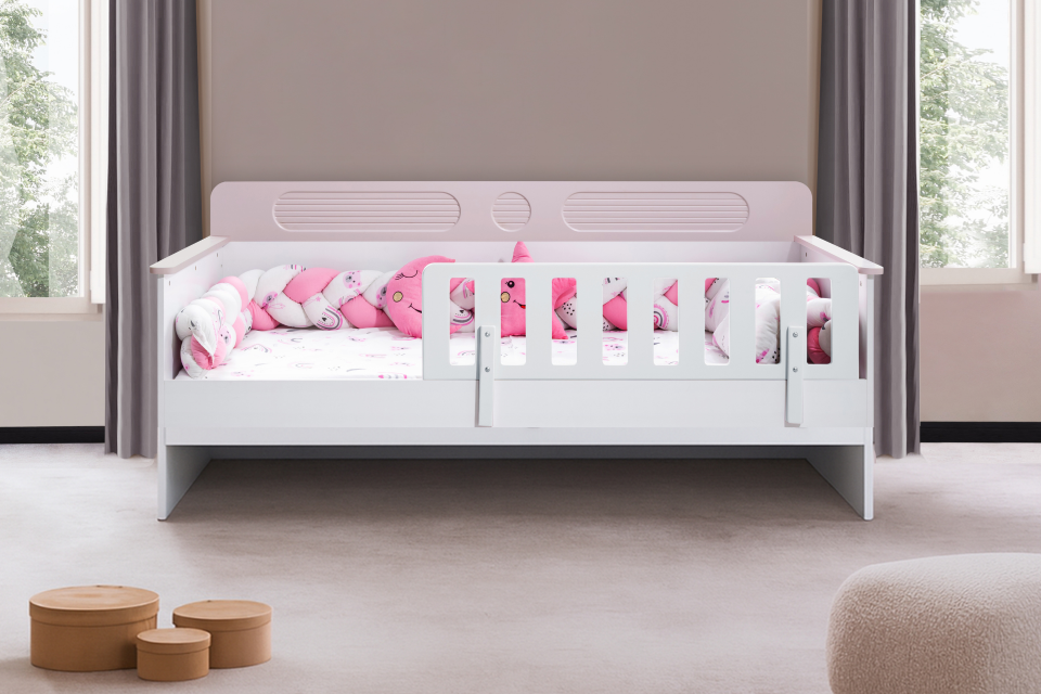 Flora Montessori Karyola - Yavrusuz Pembe