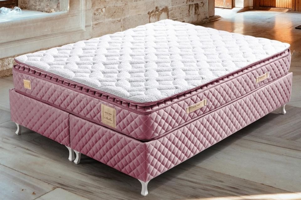 Stella Pedli Ortopedik Yaylı Yatak Pembe - 150x200