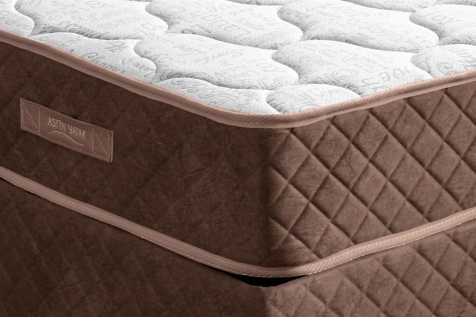 Deluxe Ortopedik Yaylı Yatak Açık Kahverengi - 100x200