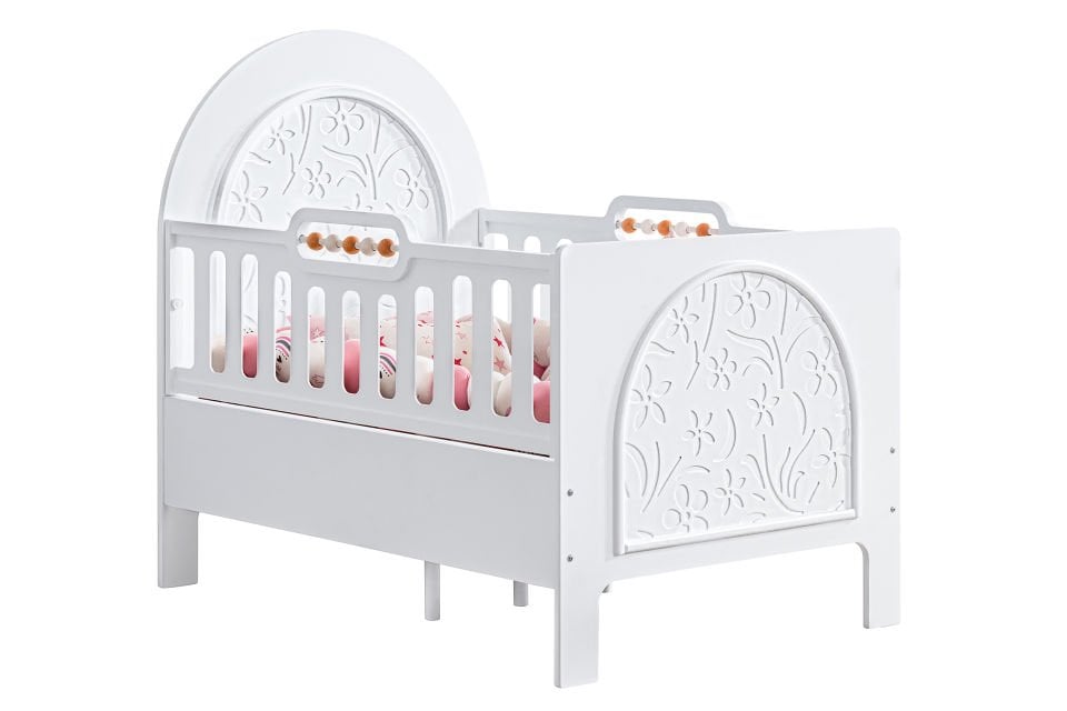 Garden MDF Büyüyen Beşik 90x130 - Beyaz
