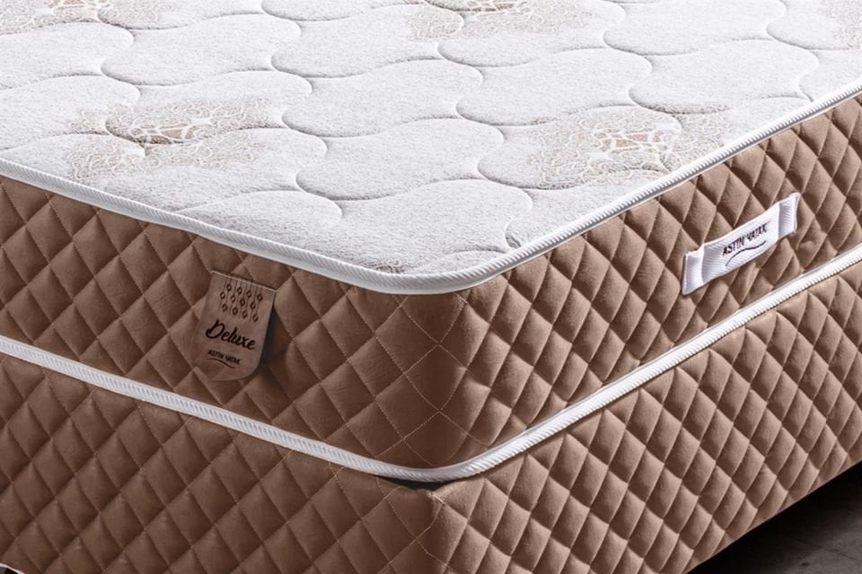 Deluxe Ortopedik Yaylı Yatak Açık Kahverengi - 150x200