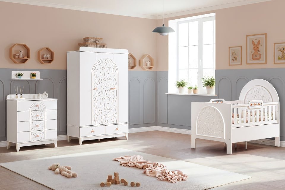 Garden Bebek Odası Takımı - Beyaz