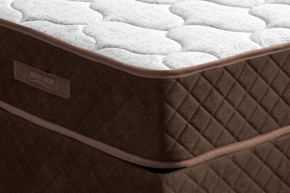 Deluxe Ortopedik Yaylı Yatak Koyu Kahverengi - 90x190