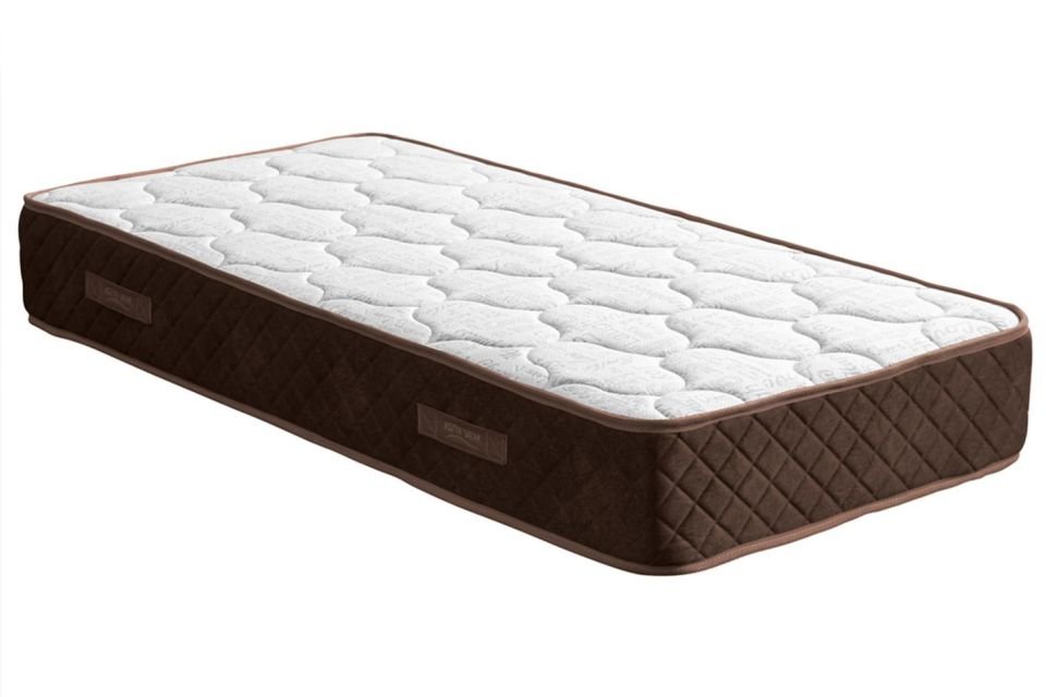 Deluxe Ortopedik Yaylı Yatak Koyu Kahverengi - 90x200