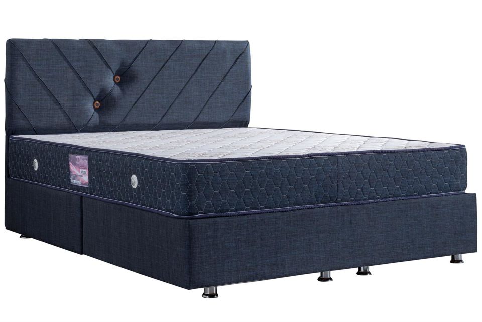 Lux Class Yandan Açılır Baza Başlık Deluxe Yatak Seti 150 x 200 - Lacivert