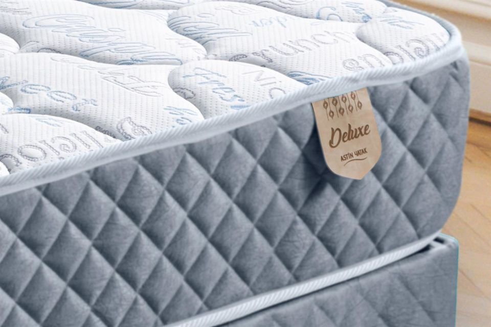 Deluxe Ortopedik Yaylı Yatak Açık Mavi - 100x200