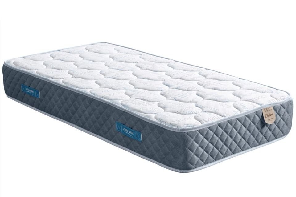 Deluxe Ortopedik Yaylı Yatak Açık Mavi - 120x200