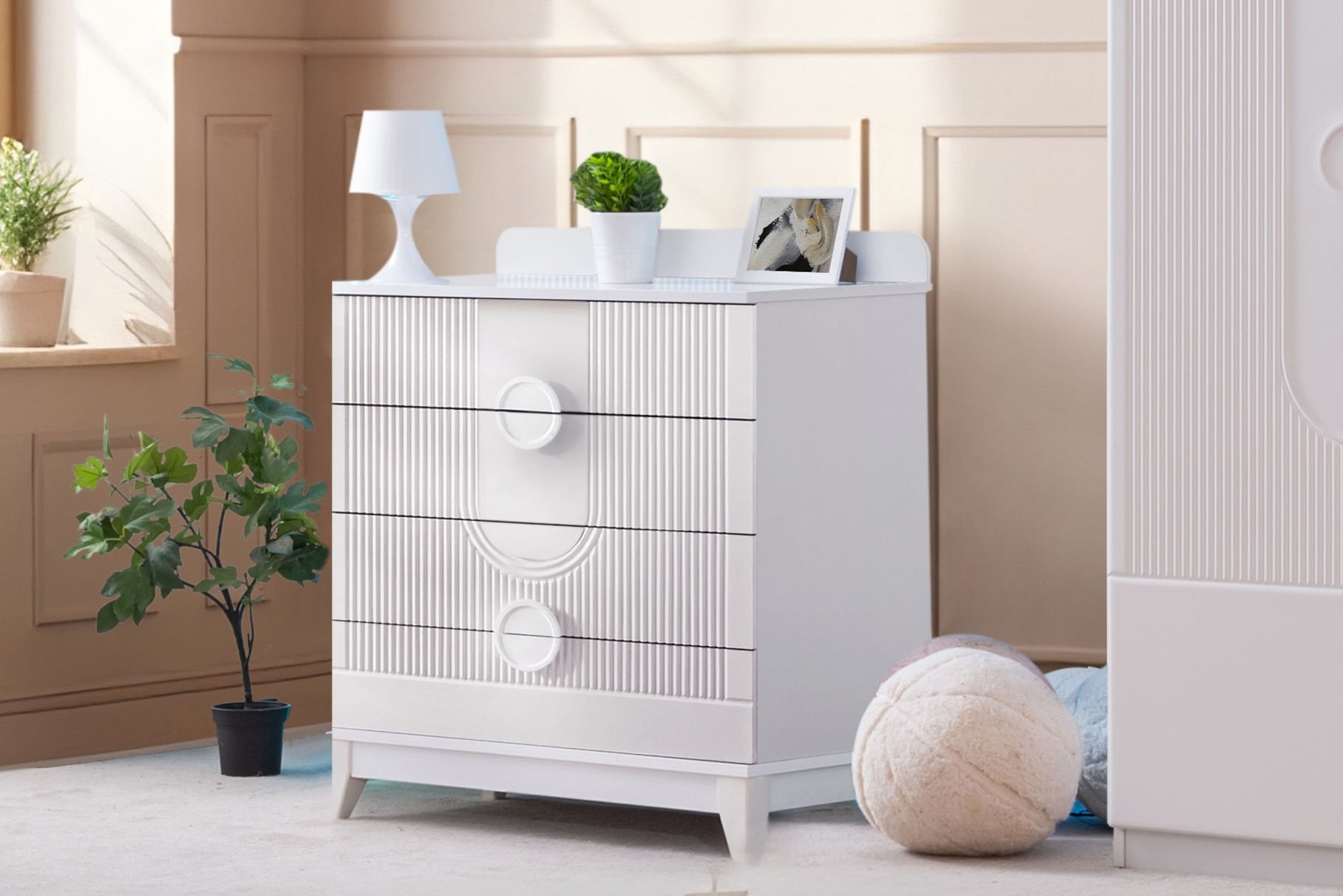 Vira New 4 Çekmeceli Şifonyer - Beyaz