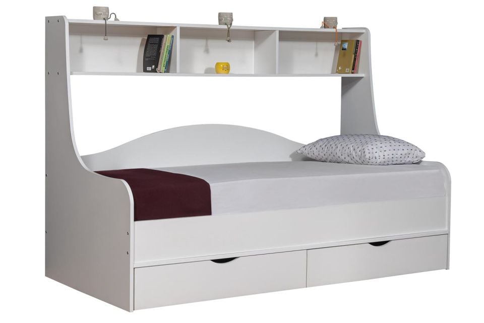 Hera Çekmeceli Karyola - Beyaz