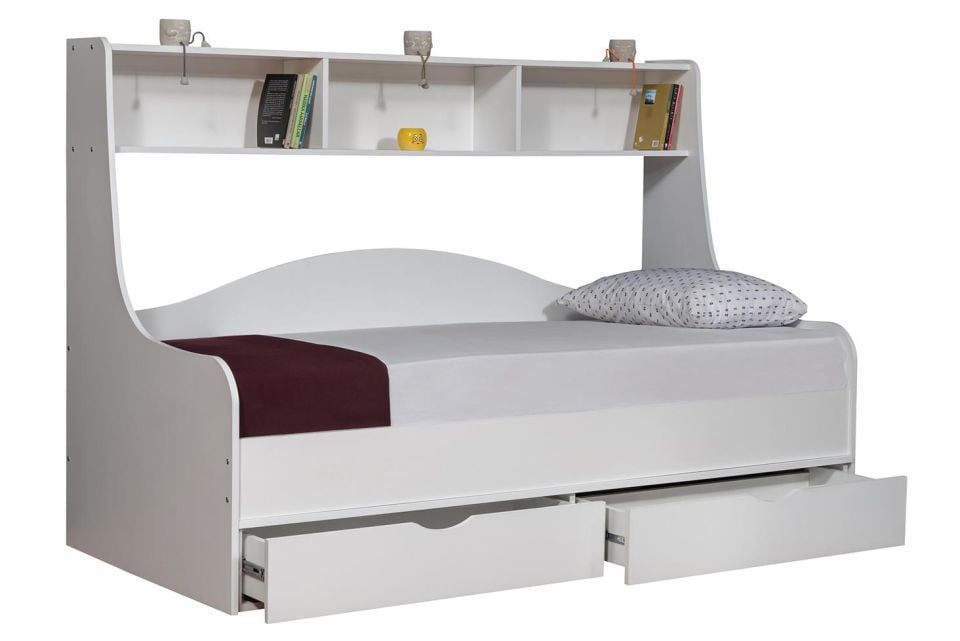 Hera Çekmeceli Karyola - Beyaz