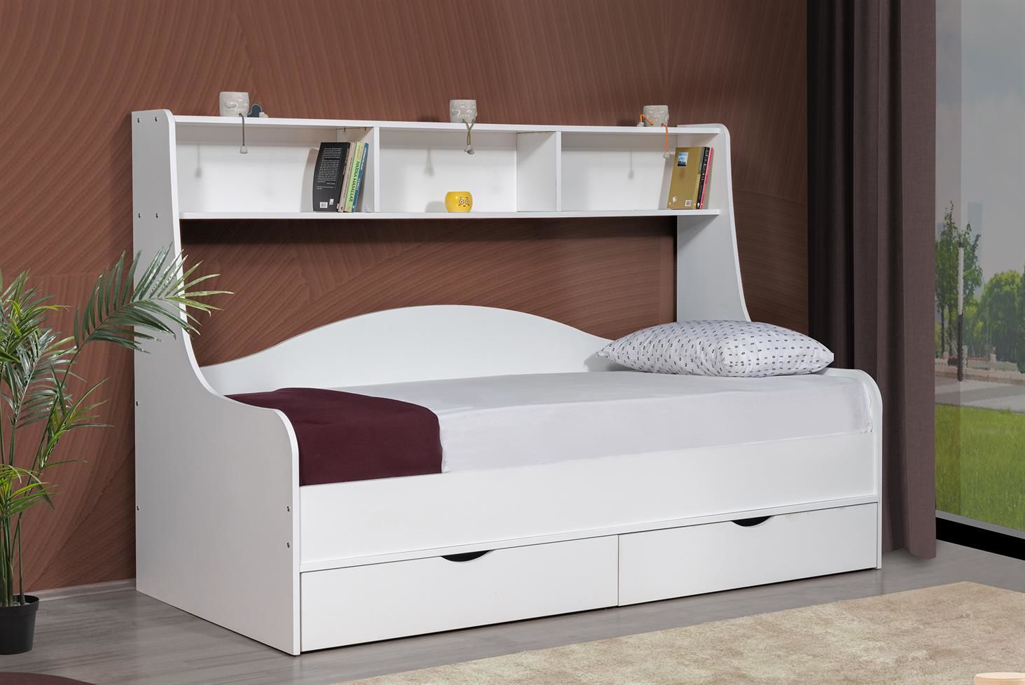 Hera Çekmeceli Karyola - Beyaz