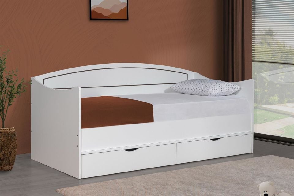 Soft Çekmeceli Karyola - Beyaz