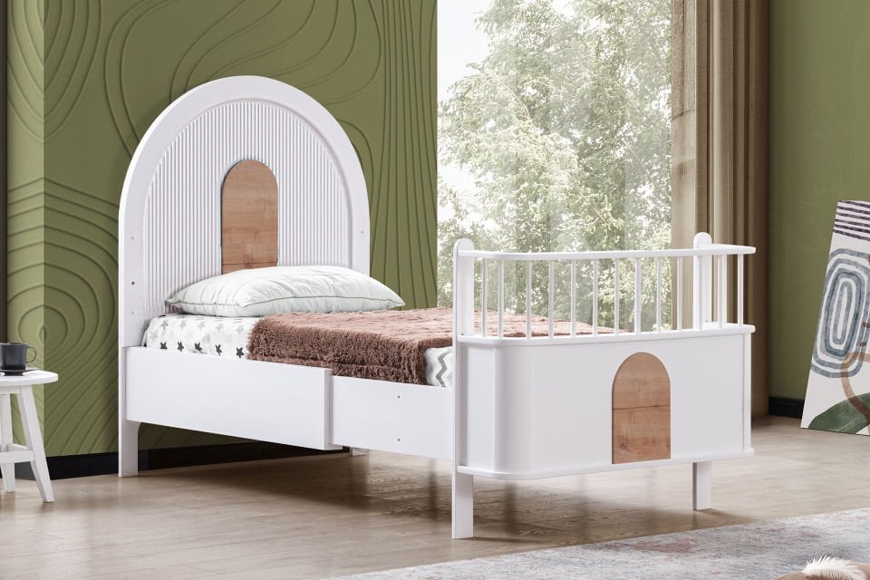 Venüs MDF Büyüyen Beşik - Ceviz- Beyaz