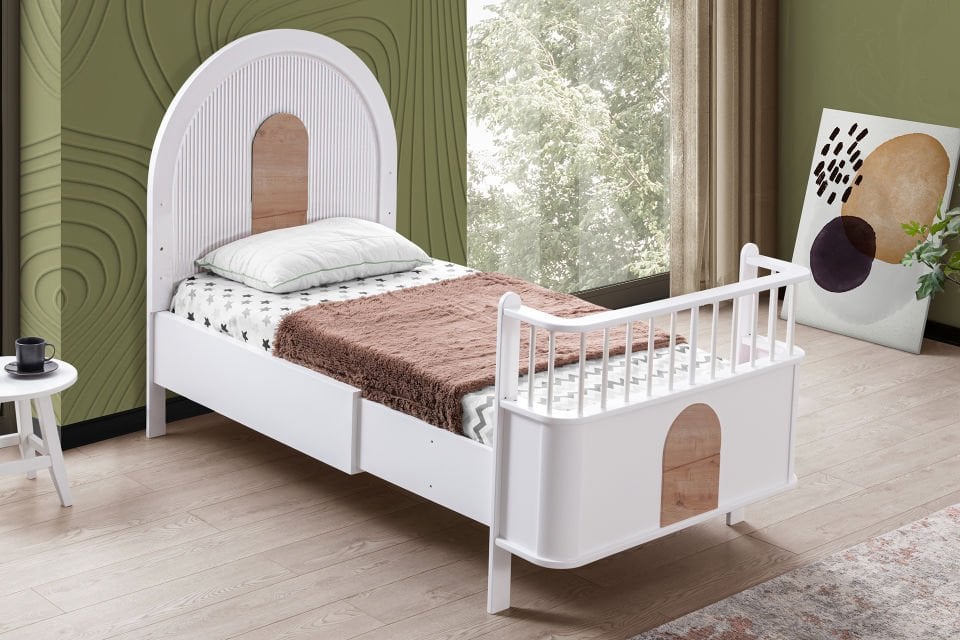 Venüs MDF Büyüyen Beşik - Ceviz- Beyaz