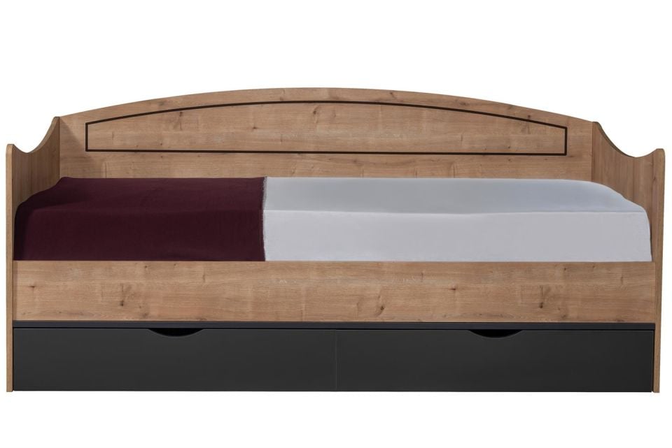 Soft Çekmeceli Karyola - Ceviz Antrasit