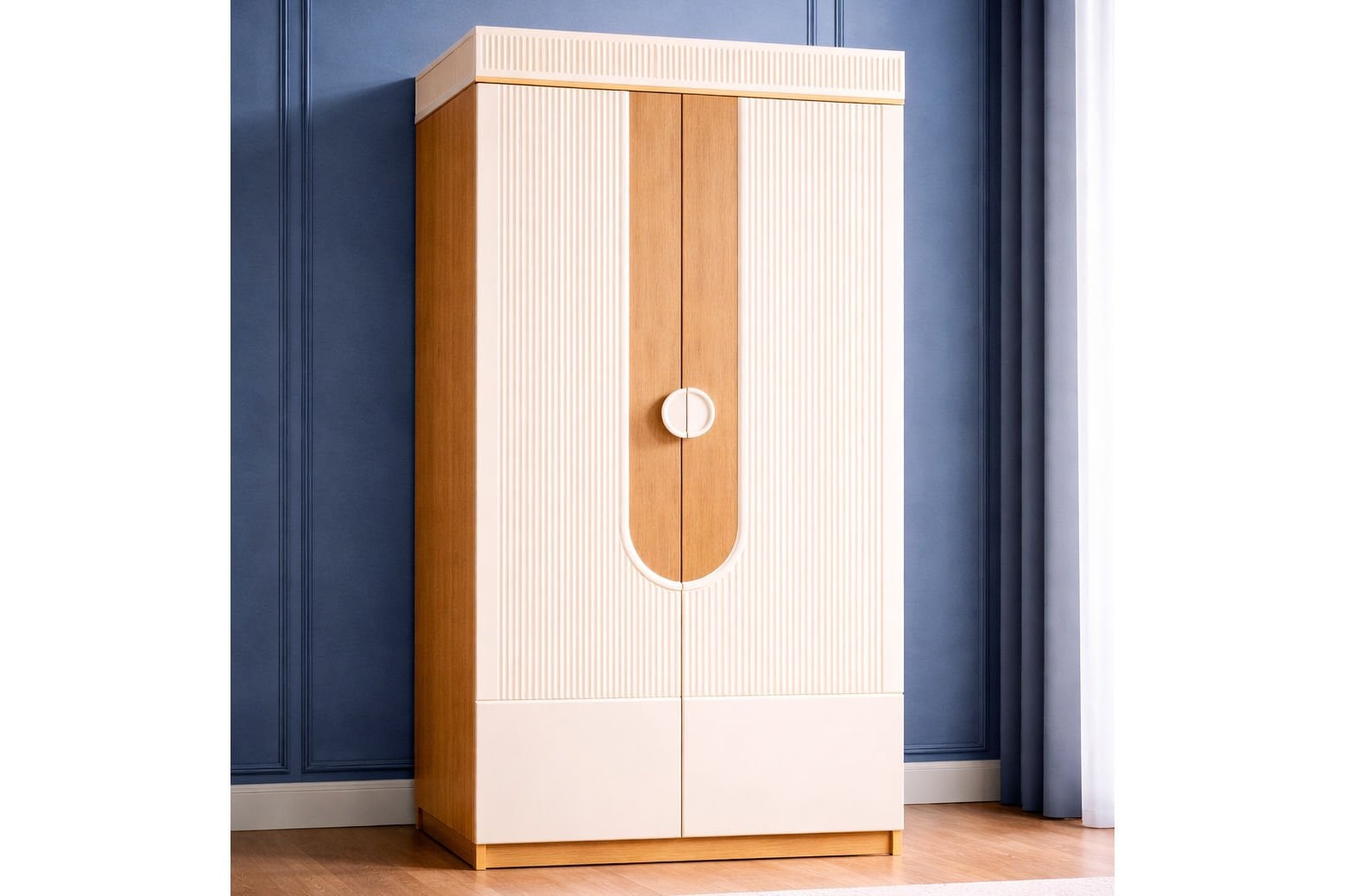 Vira 2 Kapaklı Dolap, Ceviz - Krem