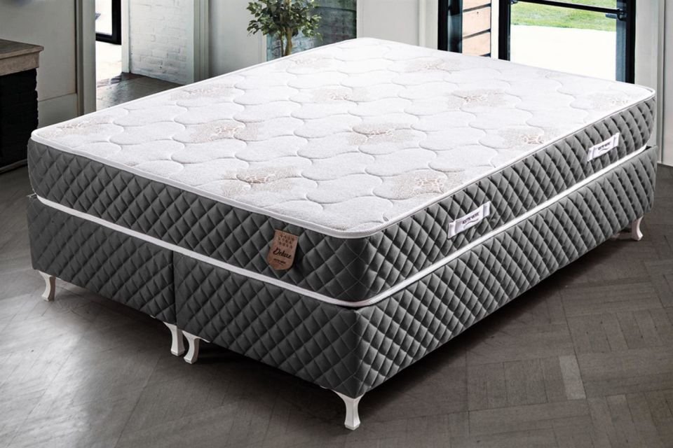 Deluxe Ortopedik Yaylı Yatak Antrasit - 150x200