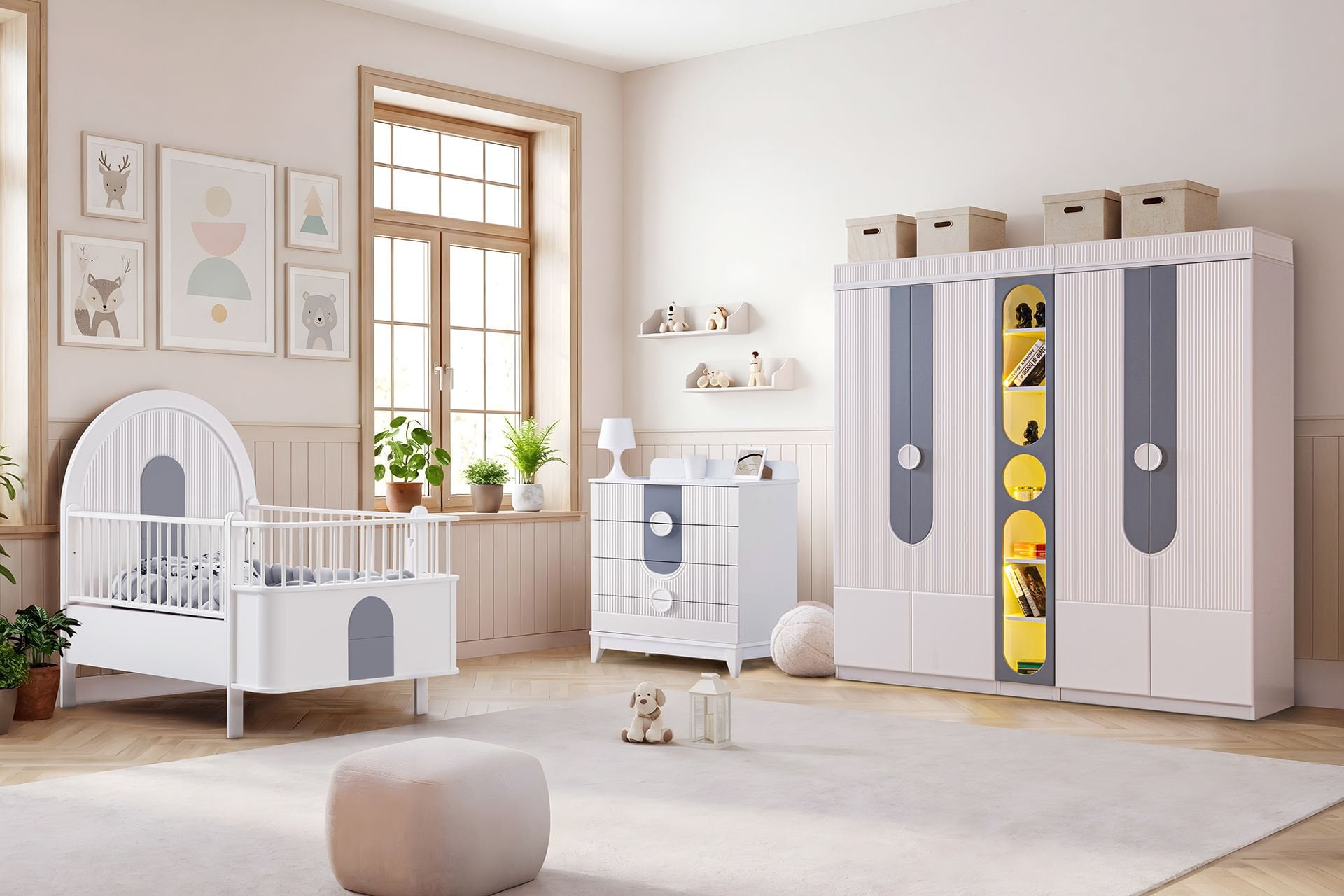 Vira Bebek Odası Takımı - Gri