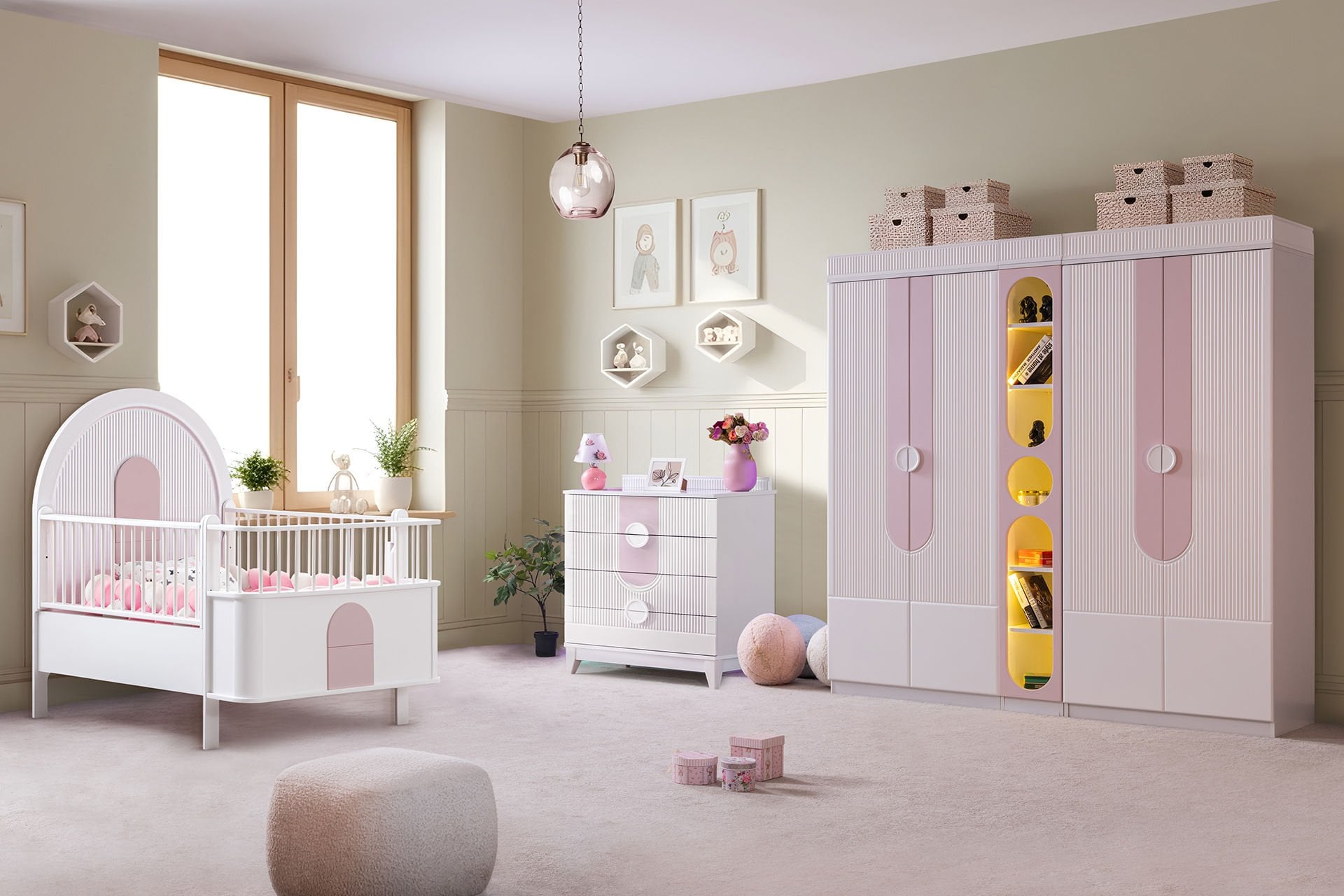 Vira Bebek Odası Takımı - Pembe