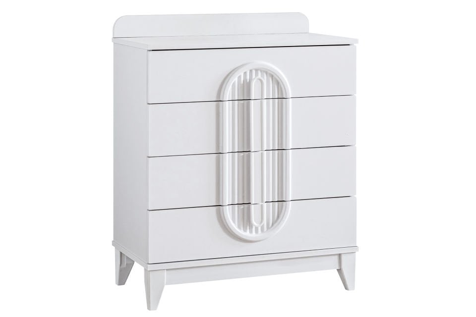 Athena 4 Çekmeceli Şifonyer - Beyaz