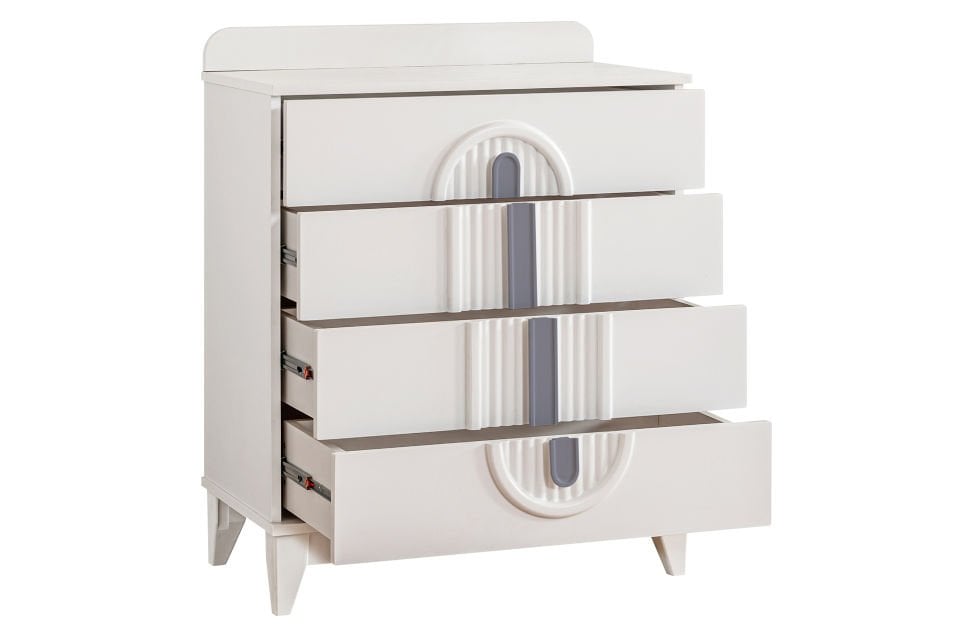 Athena 4 Çekmeceli Şifonyer - Gri