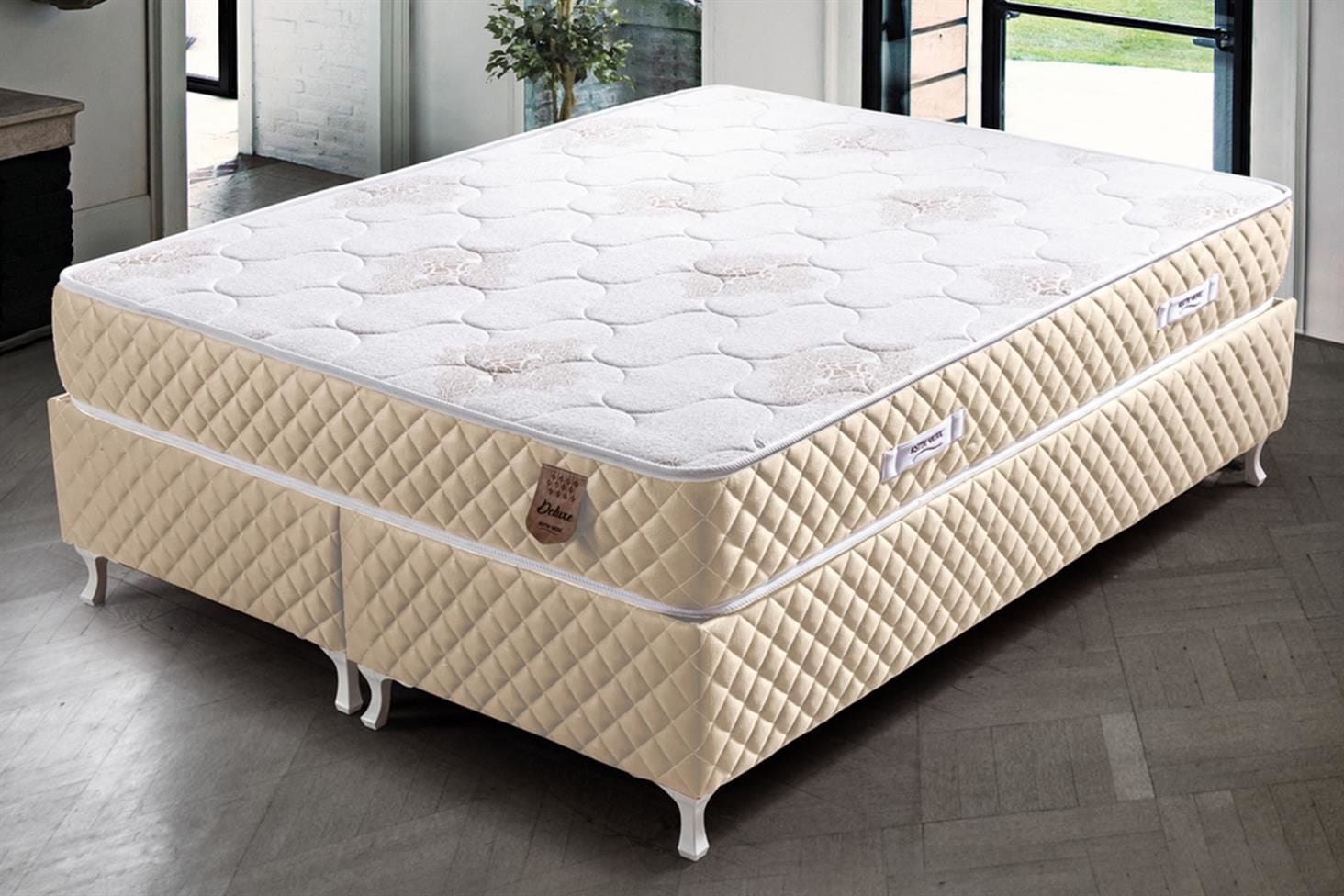 Deluxe Ortopedik Yaylı Yatak Bej - 150x200