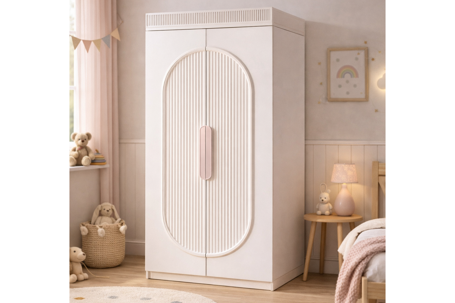 Athena 2 Kapaklı Dolap - Pembe