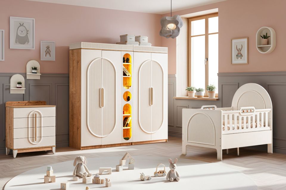 Athena Bebek Odası Takımı, Ceviz - Krem