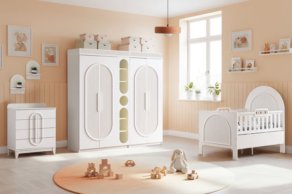 Athena Bebek Odası Takımı - Beyaz