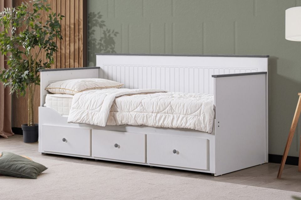 Marmaris Divan Karyola + Soft Yatak - Antrasit