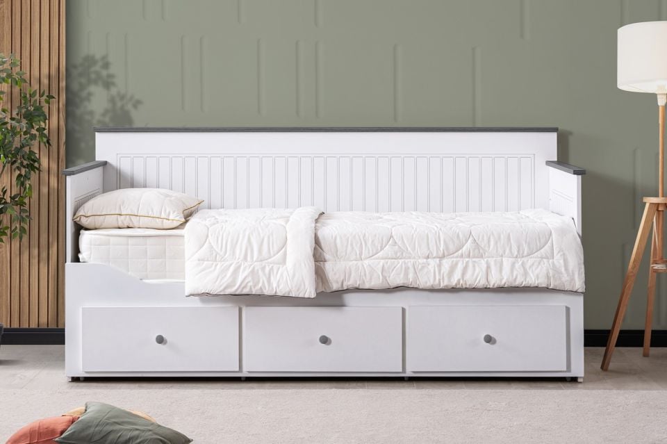 Marmaris Divan Karyola + Soft Yatak - Antrasit