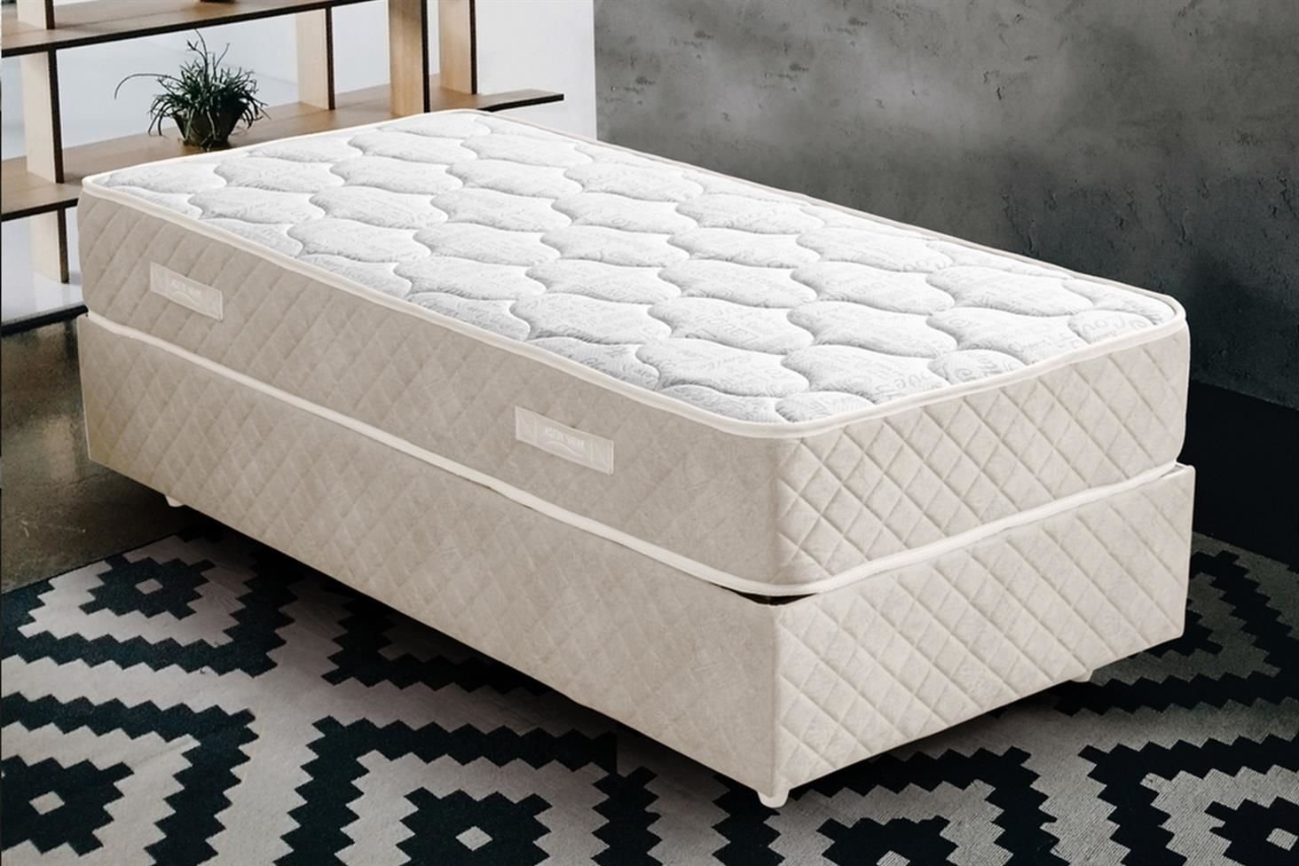 Deluxe Ortopedik Yaylı Yatak Krem - 90x190