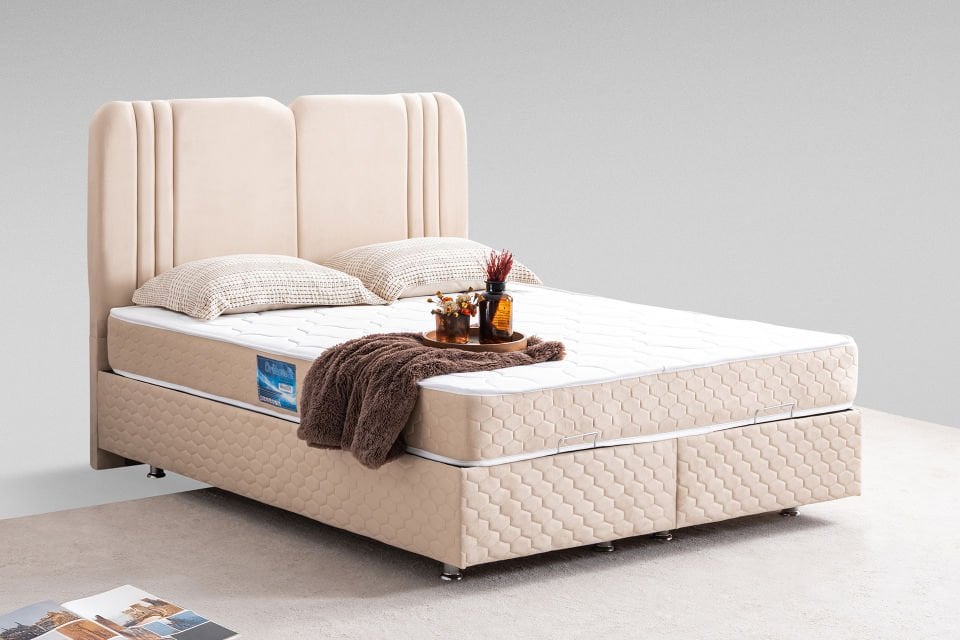 Paul Baza Başlık Orthosoft Yatak Seti 160 x 200 - Krem