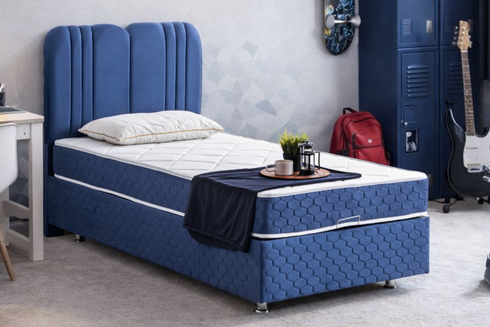 Paul Baza Başlık Orthosoft Yatak Seti 90 x 190 - Lacivert