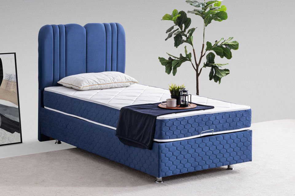 Paul Baza Başlık Orthosoft Yatak Seti 90 x 190 - Lacivert