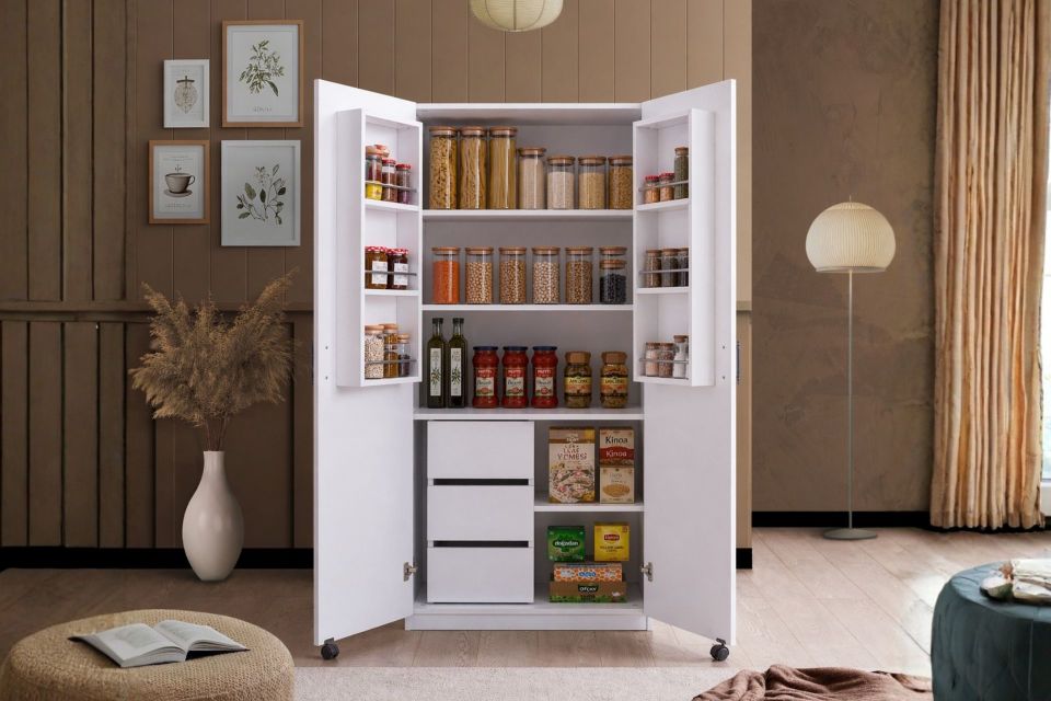 Nera 2 Kapaklı Büyük Erzak Kiler Dolabı