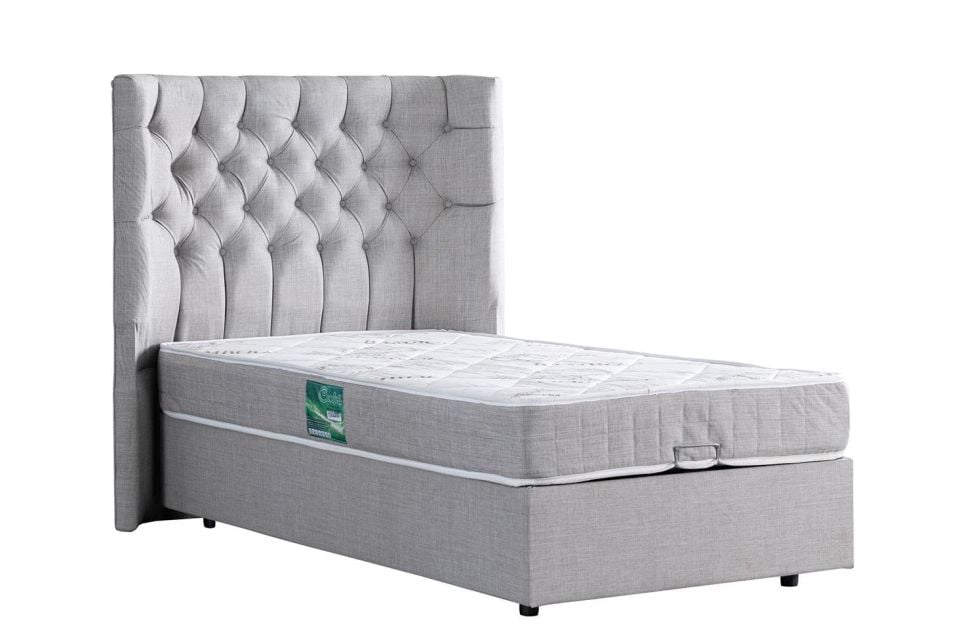 Matilda Baza Başlık Comfort Yatak Seti 120 x 200 - Açık Gri