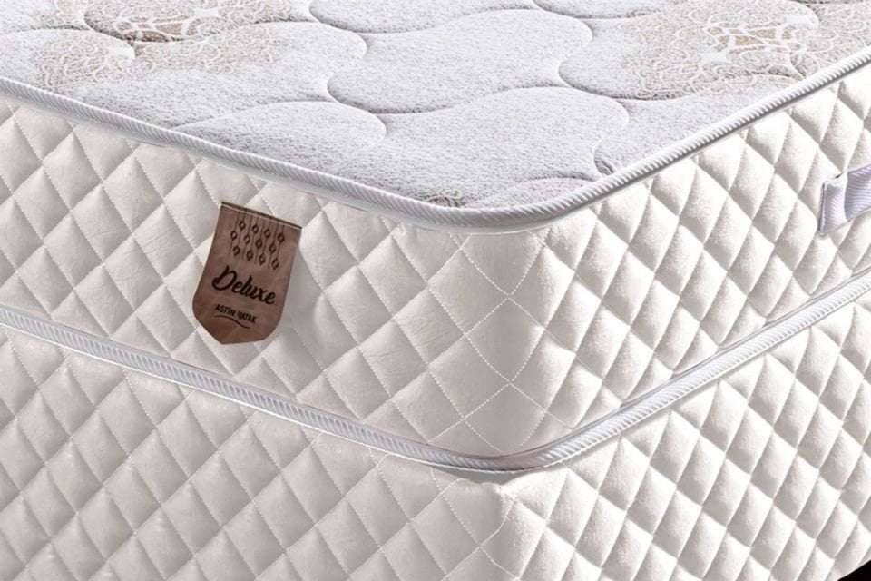 Deluxe Ortopedik Yaylı Yatak Krem - 160x200