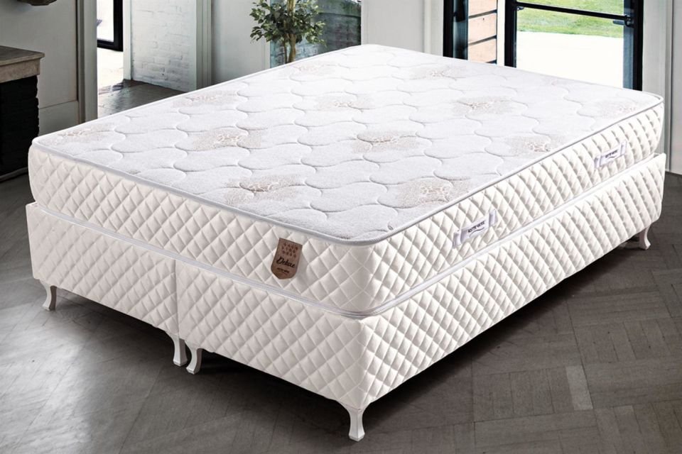 Deluxe Ortopedik Yaylı Yatak Krem - 160x200