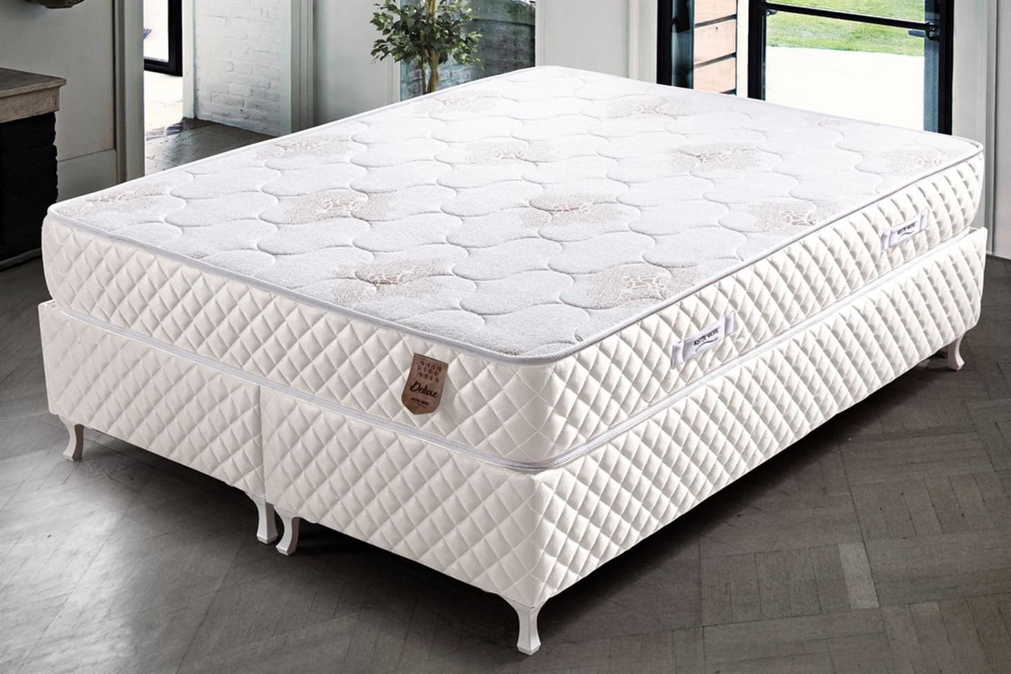 Deluxe Ortopedik Yaylı Yatak Krem - 180x200