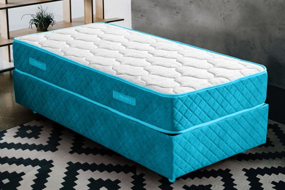 Deluxe Ortopedik Yaylı Yatak Turkuaz - 100x200
