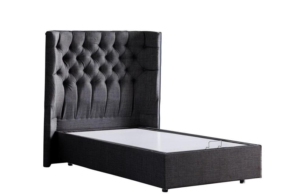 Matilda Baza Başlık Comfort Yatak Seti 90 x 190 - Antrasit