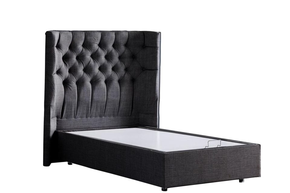 Matilda Baza Başlık Comfort Yatak Seti 90 x 200 - Antrasit