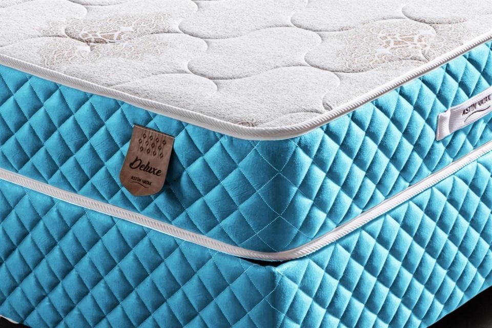 Deluxe Ortopedik Yaylı Yatak Turkuaz - 180x200