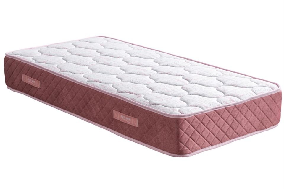 Deluxe Ortopedik Yaylı Yatak Pembe - 90x190