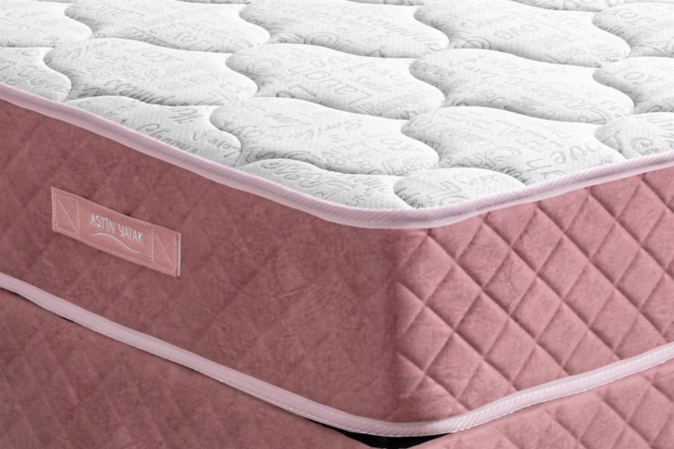 Deluxe Ortopedik Yaylı Yatak Pembe - 100x200